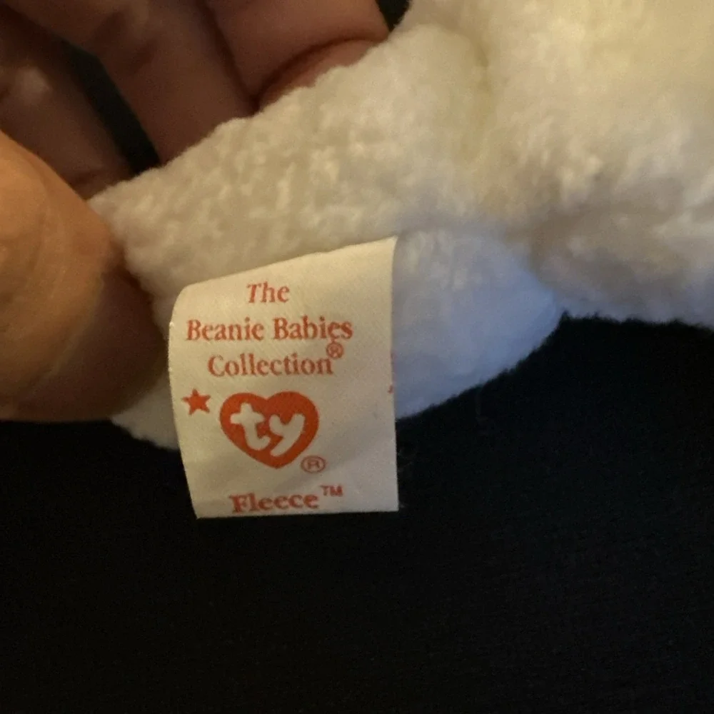 Ty Beanie Baby Fleece Lamb Beanbag Plush No Tag -